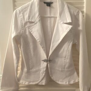 White jean jacket from Boston Proper-Size 6